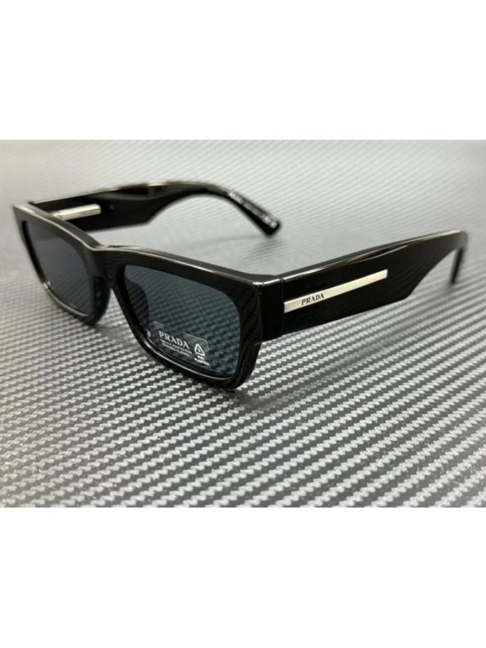 New PRADA Men Black Sunglasses 56-19-145